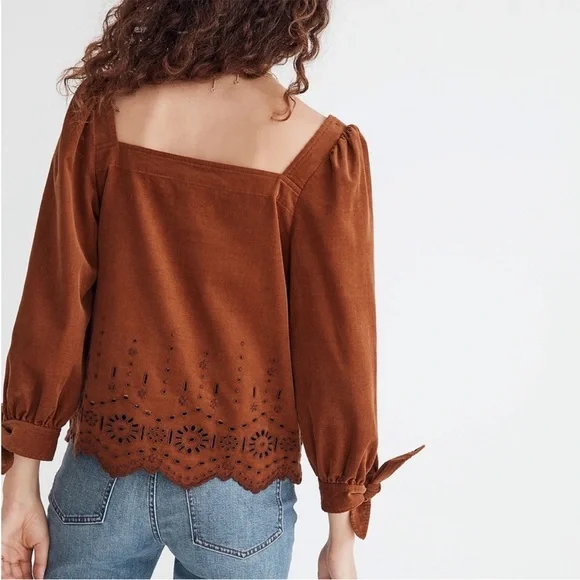 Brown Madewell Corduroy Top Size Large - Picture 4 of 6
